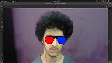 OpenCV puts glasses on face | code in description