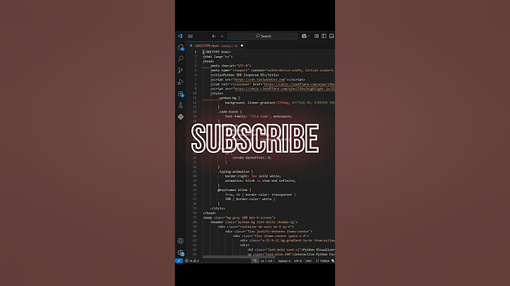 Python IDE UI with HTML/CSS/JavaScript #ide #html #css #javascript #python #powerofcss