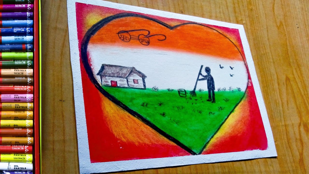 swachh Bharat abhiyan drawing with oil pastel / Clean india ...