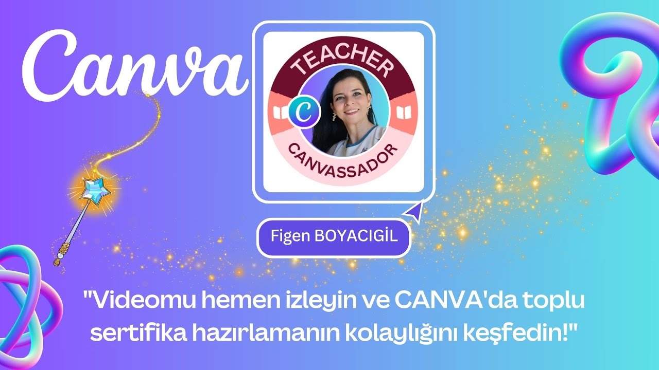 En Sevdiğim CANVA Özellikleri :) CANVA ile Toplu Sertifika Oluşturma.