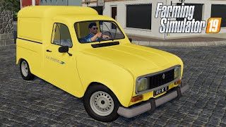 1962 RENAULT 4L La Poste - Farming Simulator 2019 [FS19 LS19 Car Vehicle Mod] #gaming #games #car screenshot 4