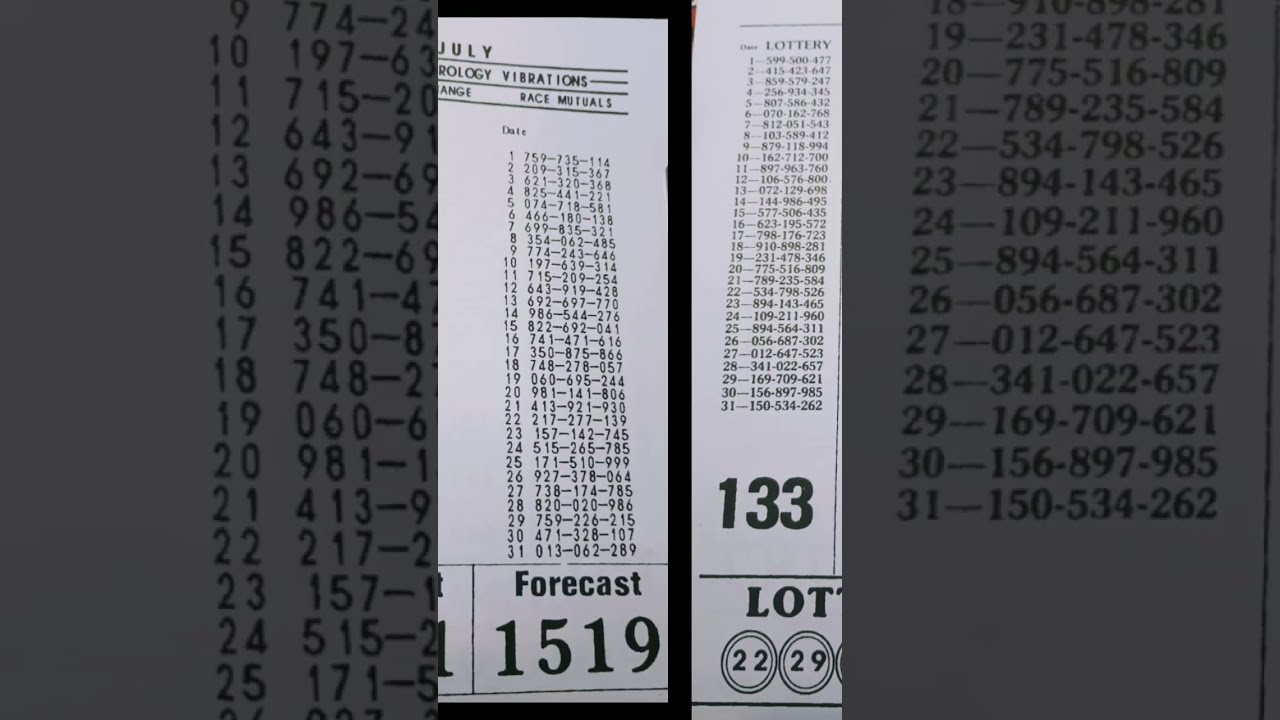 Lottery Sheets From The Streets 07 22 25