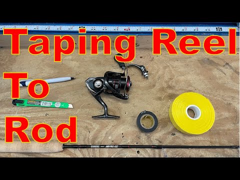 HOW TO Tape a reel to an Ice Fishing Rod 