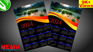 Coreldraw Tutorial - How To Make Calendar Design 2024 in Coreldraw