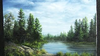Oil Painting | Forest lake | Paint with Kevin Hill