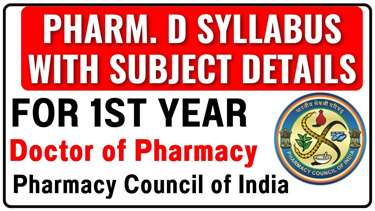 Pharm.D 1st Year | Syllabus & Subjects | important Chapters | Doctor of ...