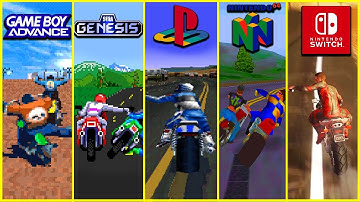 Road Rash GBA vs Sega Genesis vs PS1 vs Nintendo64 vs Nintendo Switch (Graphics Comparison) 60fps