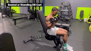 Seated or Standing Dumbbell DB Corkscrew Curl