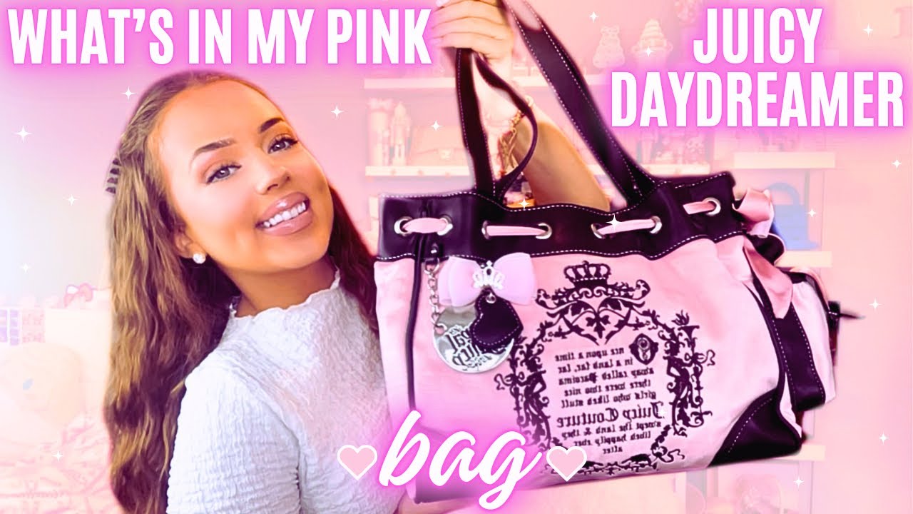 WHAT’S IN MY PINK JUICY COUTURE DAYDREAMER BAG!!🩷 Pack It With Me🎀