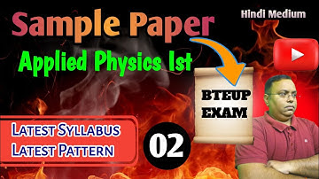 Sample Paper #appliedphysics 1st/ New #paperpattern2024 #bteupexam #bteup  #firstsemester #diploma