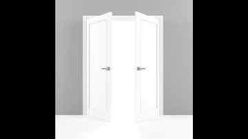 Planum 0888 Painted White French Doors 3D visualization