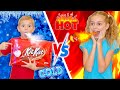 FrOzeN Cold VS Hot ValeNtiNes DaY With LizZy And AzBury! Gift Giving!