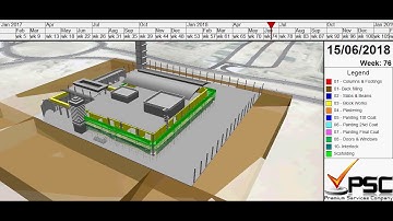 Public building 4D construction schedule animation