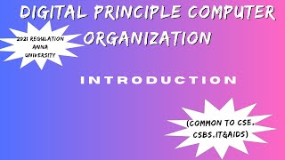 Digital Principle and Computer  organization(DPCO) - Introduction