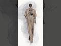 Fashion illustration in Procreate | Rendering a Crystal Beaded Look of Mugler Spring 2026
