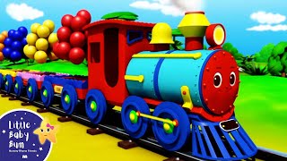 Color Train - Nursery Rhymes | Learn Colors with Balloons | Little Baby Bum Best Baby Songs