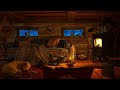 Warm and Cozy Winter Hut - Relaxing Blizzard, Snowfall, Howling Wind, Fireplace Sounds for Relax