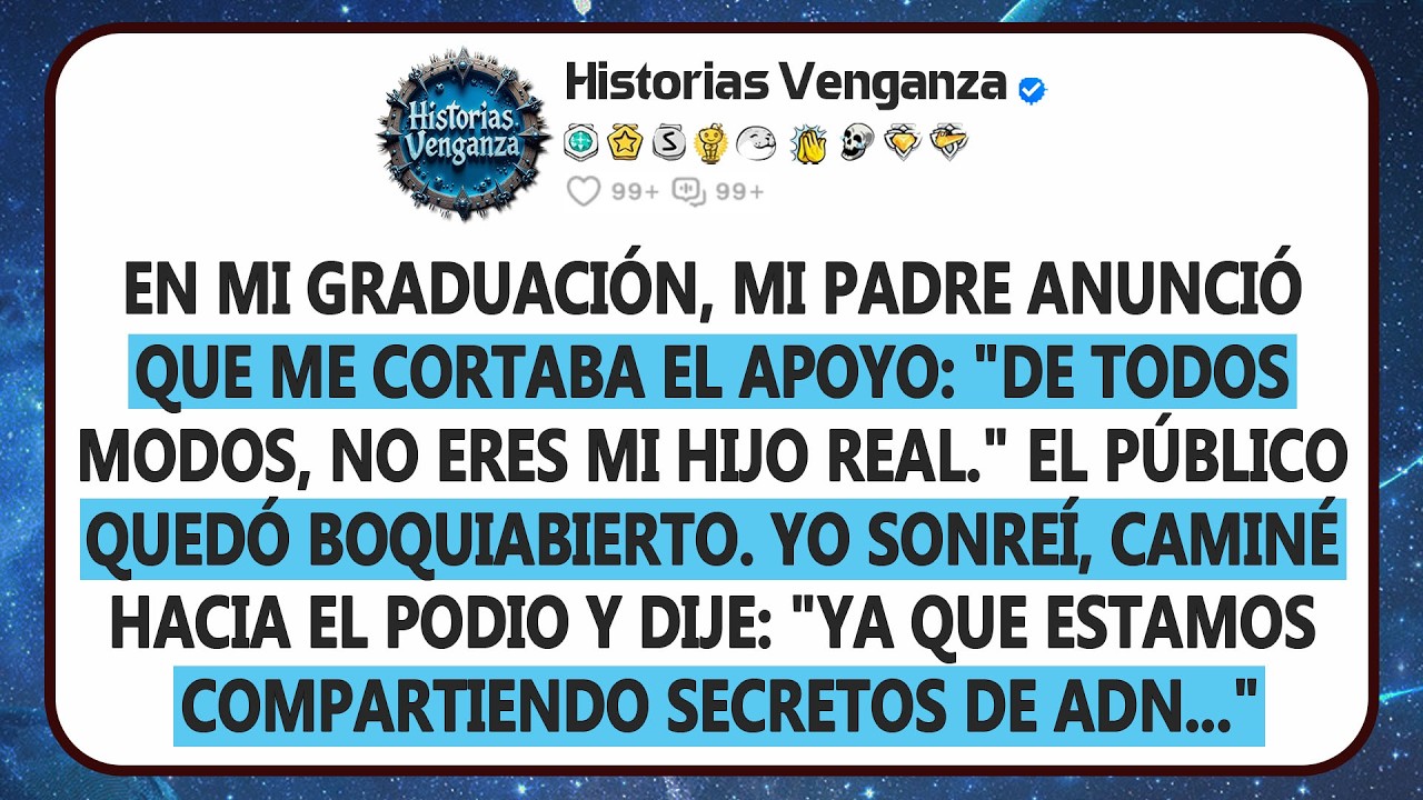 Mis padres me desheredaron en mi propia graduación, así que revelé un secreto familiar que él no...