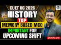 CUET UG 2026 History Top Memory Based Questions | Important for Upcoming Shift | Suraj Sir