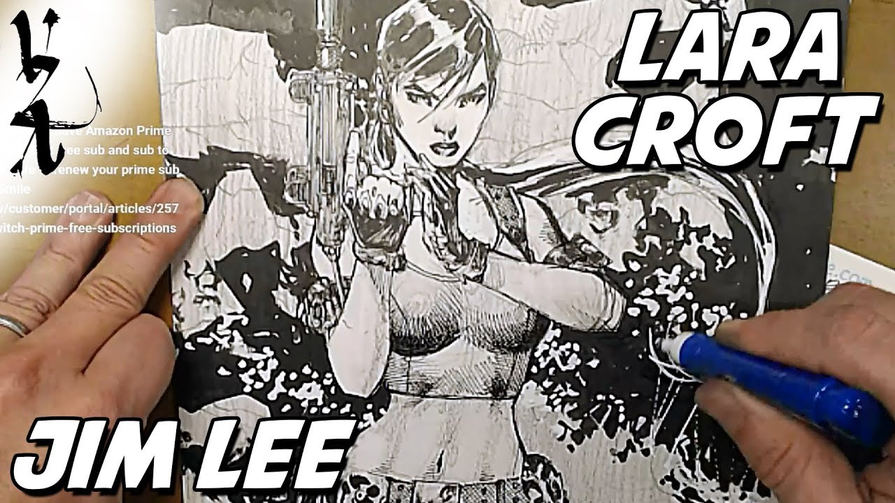 Jim Lee drawing Lara Croft Tomb Raider - YouTube