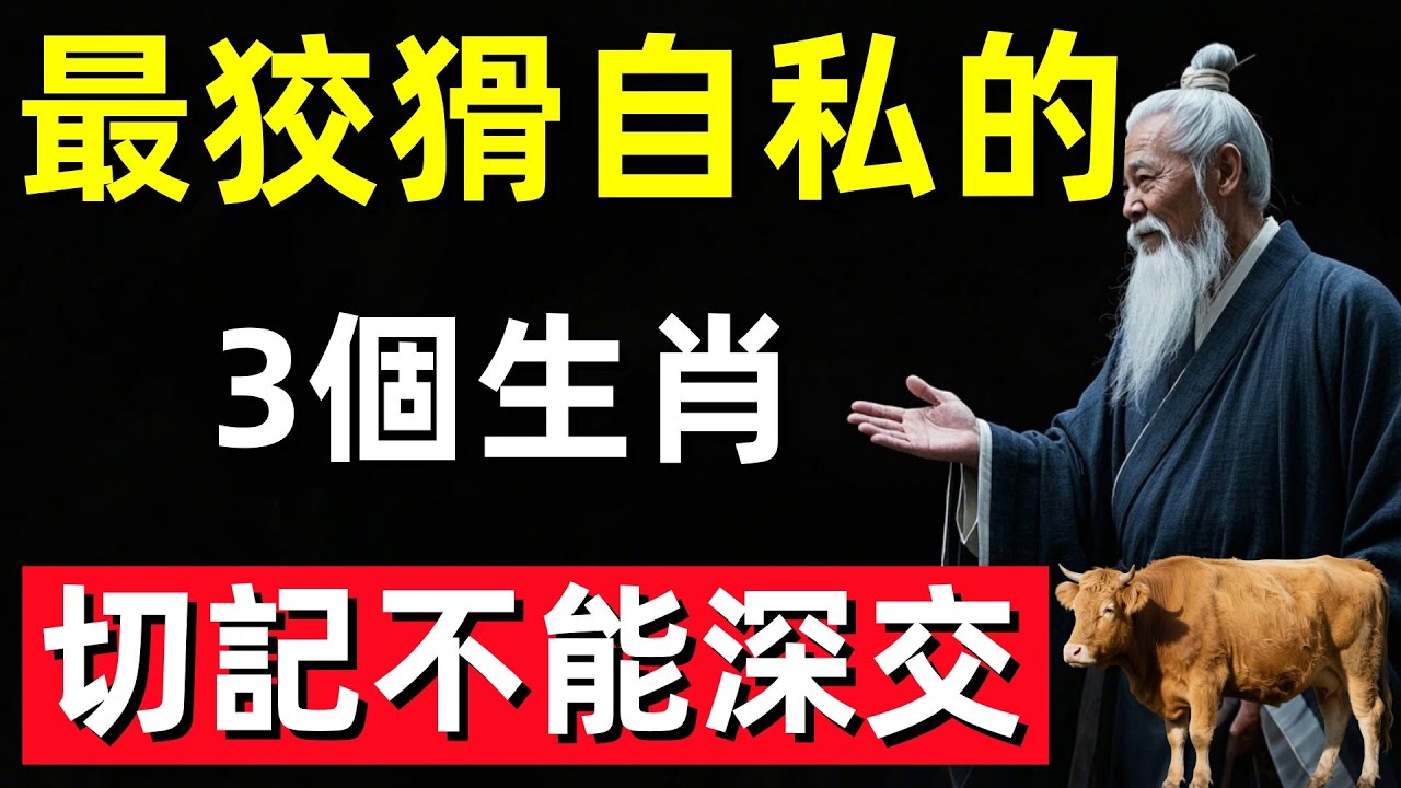 千萬要小心！這3個生肖最狡猾自私，切記不能深交，不然吃虧的是妳自己！#修行思維 #修行 #福報 #禪 #道德經 #覺醒 #開悟 #禅修