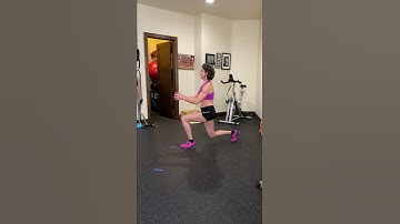 Split squat + torso rotation