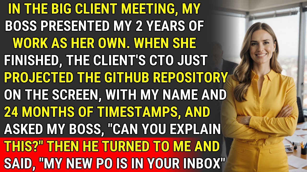 My Boss Stole My Work—The Client's CTO Exposed Her in the Meeting | #CorporateCheckmate