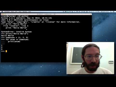 Using Python Interactive Command Interpreter on Raspberry Pi