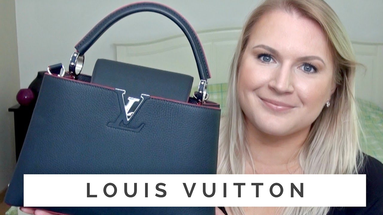 Louis Vuitton® Capucines MM Midnight Blue. Size in 2023