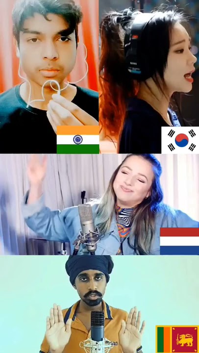 who sang it better ? Ed Sheeran - Shape of you ( India, South korea, Netherlands, Srilanka ) #shorts