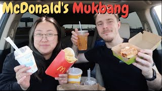 New McFlurry &amp; Chipotle BBQ Quarter Pounder Mukbang - Life update after living together for 1 year!