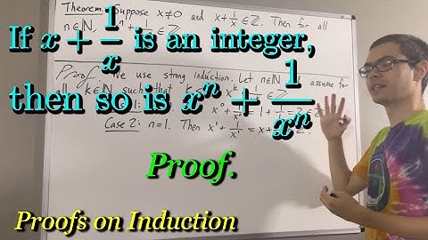 If x + 1/x is an integer, then so is x^n + 1/x^n (Proof) [ILIEKMATHPHYSICS]