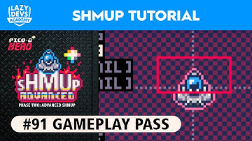 Making an Advanced Shmup #91 - Gameplay Pass - Pico-8 Hero