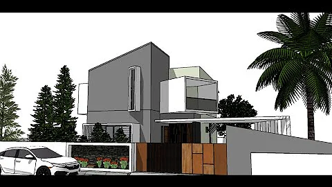 Sketchup animation - modern house