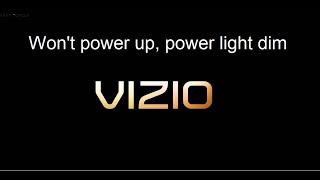 Vizio TV won't power up - fix