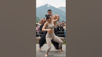 The Ultimate Showdown Between a Female Fighter and a Giant | Fox Kung Fu AI