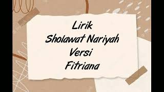 Liric  Shalawat Nariyah By  Fitriana
