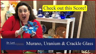 Score! Murano, Uranium & Crackle Glass, RS Germany, Bone China, Shawnee  Thrift with Me Dr. Lori