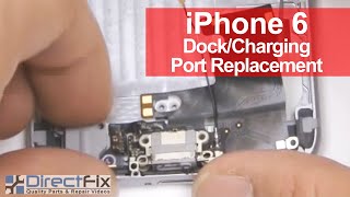 iPhone 6 Charging Port Replacement in 5 minutes, microphone fix, headphone jack repair