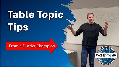How to Answer a Toastmasters Table Topic