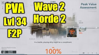 Peak Value Assessment【Wave2 Horde2】F2P LVL 34 CLEAR【Girls' Frontline 2: Exilium】