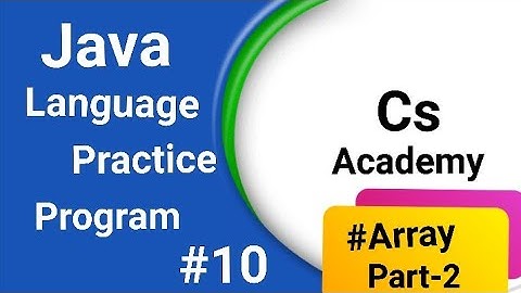 #Java practice program (In Hindi) # Array concept part -2.