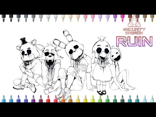 Glitchtrap FNAF Coloring Page  Fnaf coloring pages, Monster