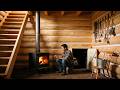 Building a Two-Story Cabin with Unique Wooden Flooring in the Deep Forest./By@Mrhuubushcraft