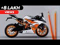 How to draw ktm bike step by step for beginners  ktm rc200 drawing  bike drawing