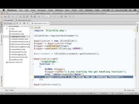 Logging Messages using Slim Framework