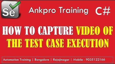 Selenium with C# 49 - How to capture video of the test case execution using MS expression encoders