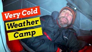 Summit Camping In Sub Zero Temperatures.