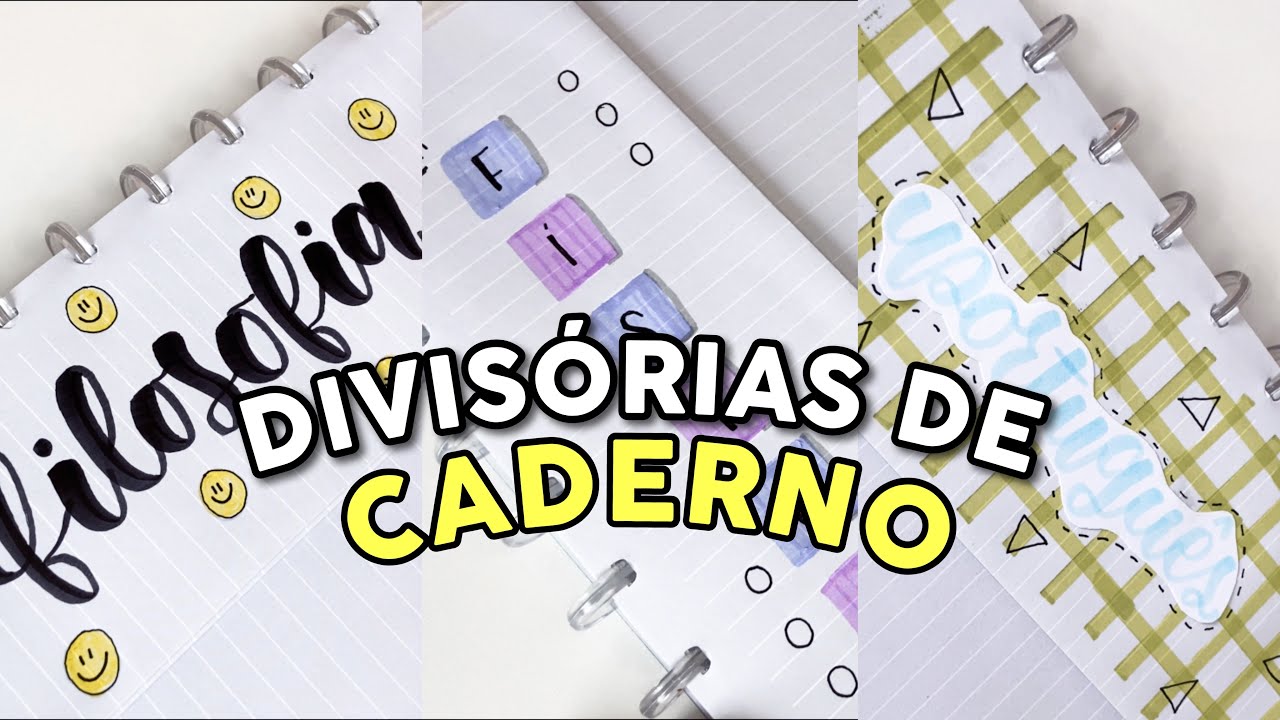 CAPAS DE MATÉRIAS PARA SEU CADERNO | divisórias para deixar seu caderno lindo e organizado💖✨