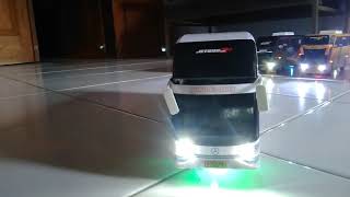 Miniatur Bus Garuda Mas Double Decker Lampu